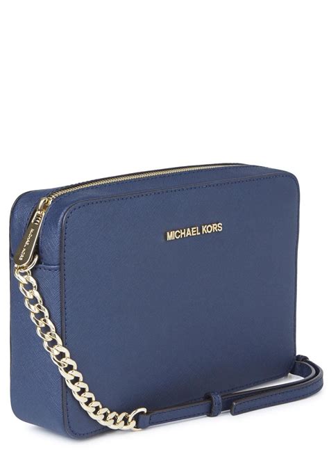 michael kors navy blue crossbody purse|Michael Kors blue jean handbags.